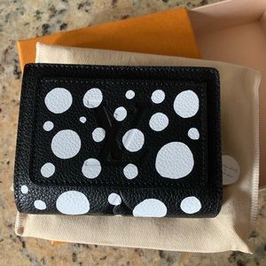 Louis Vuitton x Yayoi Kusama Black Coin and Credit Card Wallet